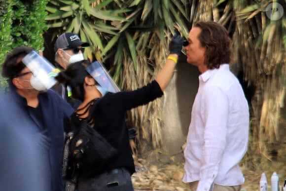 Matthew McConaughey est à Hollywood sur le tournage d'une publicité pour Doritos. Los Angeles, le 6 décembre 2020.
