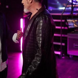 Exclusif -  Christophe Mae et Florent Pagny - Backstage de l'enregistrement de l'émission "Duos Mystères" à la Seine Musicale à Paris, diffusée le 20 août sur TF1. © Gaffiot-Moreau / Bestimage