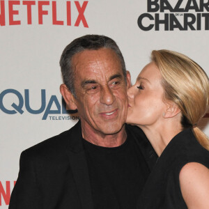 Thierry Ardisson et sa femme Audrey Crespo-Mara à l'avant-première de série télévisé TF1 "Le Bazar de la Charité" au Grand Rex à Paris, France, le 30 septembre 2019. © Coadic Guirec/Bestimage