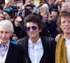 Les Rolling Stones (Charlie Watts, Ronnie Wood, Mick Jagger et Keith Richards) au vernissage de l'exposition "Exhibitionism" consacrée aux Rolling Stones à la Saatchi Gallery de Londres le 4 avril 2016. © CPA / Bestimage