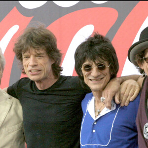 Les Rolling Stones au Lincoln Center de New York pour annoncer leur nouvelle tournée. Mai 2005