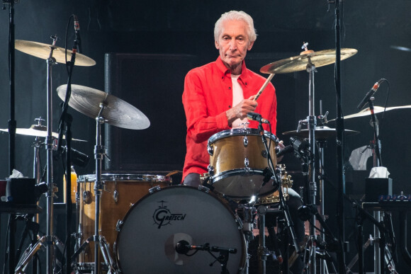 Charlie Watts, batteur mythique du groupe des Rolling Stones en concert au Levi's Stadium à Santa Clara. Le 18 août 2019 