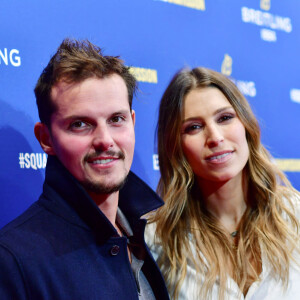 Laury Thilleman (Miss France 2011) et son fiancé Juan Arbelaez lors de la soirée de réouverture de la boutique "Breitling", située rue de la Paix. Paris, le 3 octobre 2019. © Rachid Bellak/Bestimage 