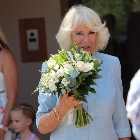 Camilla Parker Bowles, duchesse de Cornouailles, visite l'hôpital pour enfant Little Bridge House à Barnstaple le 21 juillet 2021.