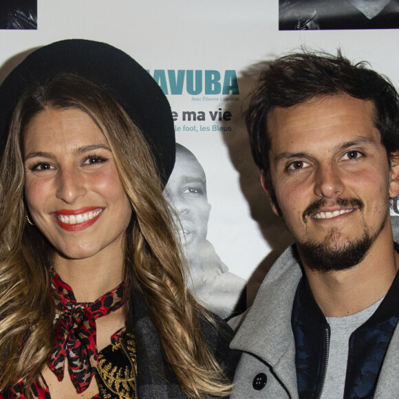 Exclusif - Laury Thilleman (Miss France) et son compagnon le chef cuisinier Juan Arbelaez - Soirée de lancement du livre de Rio Mavuba "Capitaine de ma vie. L'exil, le foot, les Bleus" au restaurant NoLita Ristorante e Enoteca à Paris, France,© Pierre Perusseau/Bestimage