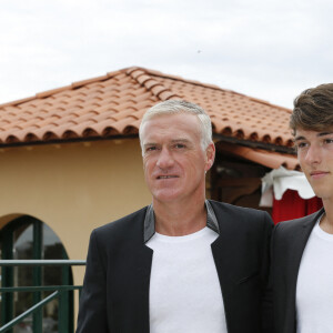 Didier Deschamps et son fils Dylan - Tournoi de tennis Rolex Masters de Monte-Carlo à Roquebrune-Cap-Martin, le 19 avril 2015.