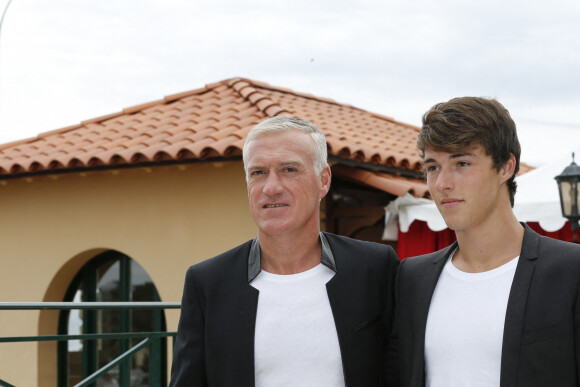 Didier Deschamps et son fils Dylan - Tournoi de tennis Rolex Masters de Monte-Carlo à Roquebrune-Cap-Martin, le 19 avril 2015.