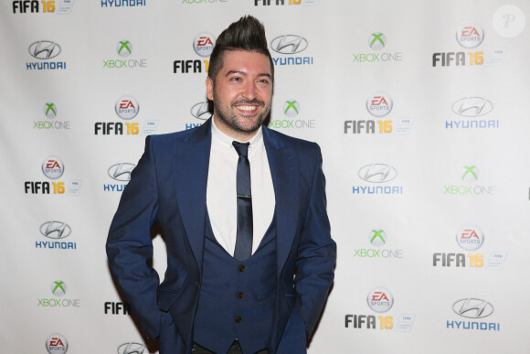 Chris Marques - Soirée de lancement du jeu vidéo "FIFA 2016" au Faust à Paris, le 21 septembre 2015.
