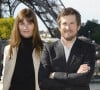Marina Hands et Guillaume Canet - Conférence de presse de la deuxième édition du "Longines Paris Eiffel Jumping" sur le Yatch "Le Paquebot" à Paris.