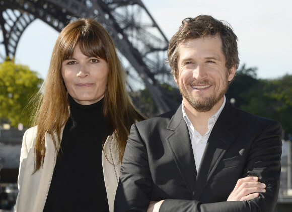 Marina Hands et Guillaume Canet - Conférence de presse de la deuxième édition du "Longines Paris Eiffel Jumping" sur le Yatch "Le Paquebot" à Paris le 20 mai 2015. Le jumping international "Longines Paris Eiffel" aura lieu les 3, 4, 5 juillet 2015 sur le champ de Mars au pied de la tour Eiffel à Paris.