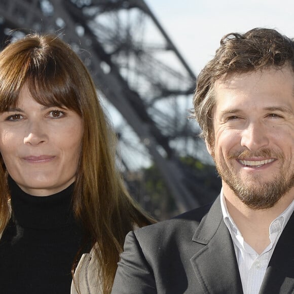 Marina Hands et Guillaume Canet - Conférence de presse de la deuxième édition du "Longines Paris Eiffel Jumping" sur le Yatch "Le Paquebot" à Paris le 20 mai 2015. Le jumping international "Longines Paris Eiffel" aura lieu les 3, 4, 5 juillet 2015 sur le champ de Mars au pied de la tour Eiffel à Paris.