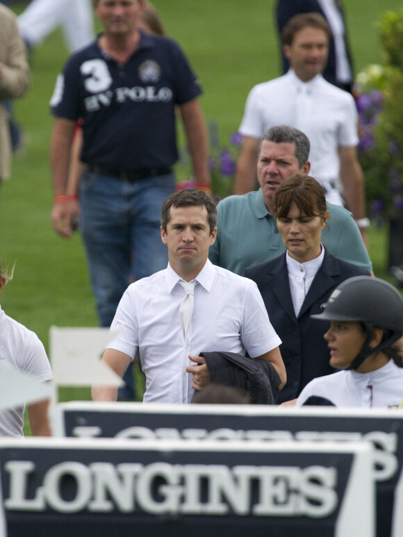 Guillaume Canet, Marina Hands - Jour 1 - Jumping International de Chantilly. Le 17 juillet 2015  Chantilly International Jumping. On july 17th 2015