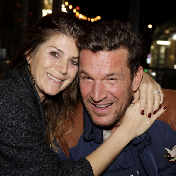 Benjamin Castaldi avec sa femme Aurore Aleman à Paris le 13 octobre 2019. © Cédric Perrin /Bestimage 
