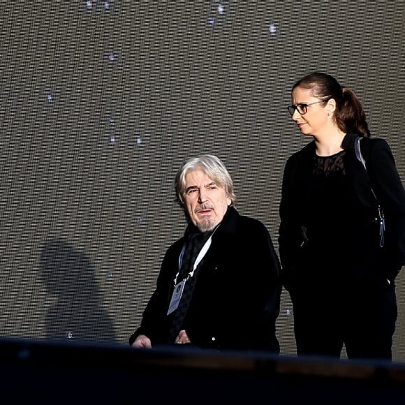 Serge Lama et Luana Santonino - Le président de la République française et sa femme la Première Dame assistent au concert en hommage à Charles Aznavour sur la place de la Répulique à Erevan, Arménie, le 11 octobre 2018. © Dominique Jacovides/Bestimage