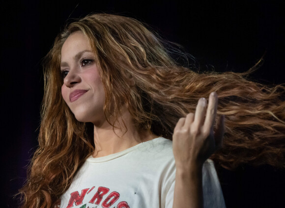 Shakira lors d'une conférence de presse le 30 janvier 2020 au Marlins Park à Miami, en Floride. © Paul Kuroda/ZUMA Wire / Bestimage 