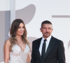 Antonio Banderas et son épouse Nicole Kempel assistent à la projection du film "Competencia oficial" lors du 78e Festival International du Film de Venise (La Mostra). Venise, le 4 septembre 2021.