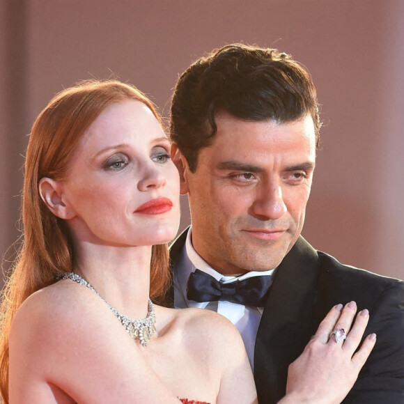 Jessica Chastain et Oscar Isaac assistent à la projection de la mini-série "Scenes from a Marriage" lors du 78e Festival International du Film de Venise (La Mostra). Venise, le 4 septembre 2021. © Future-Image/Zuma Press/Bestimage
