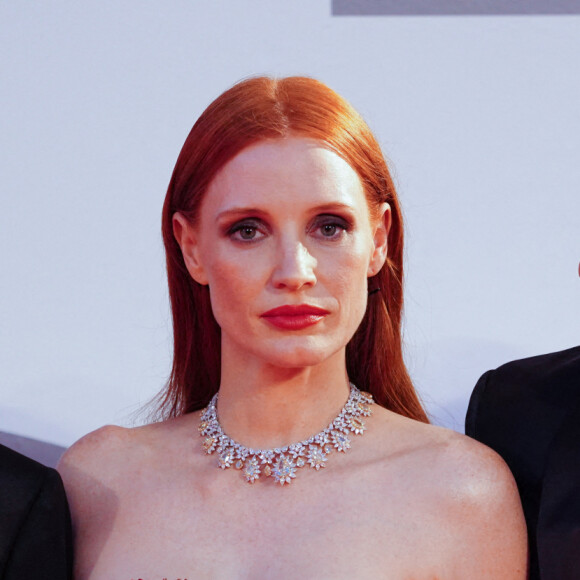 Jessica Chastain et Oscar Isaac assistent à la projection de la mini-série "Scenes from a Marriage" lors du 78e Festival International du Film de Venise (La Mostra). Venise, le 4 septembre 2021. © Future-Image/Zuma Press/Bestimage