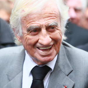 Jean-Paul Belmondo - Obsèques de Charles Gérard en la cathédrale arménienne Saint-Jean-Baptiste de Paris. Le 26 septembre 2019.