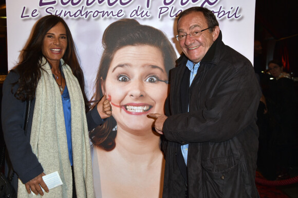 Jean-Pierre Pernaut et sa femme Nathalie Marquay assistent au One Woman Show de l'humoriste Elodie Poux "Le syndrome du Playmobil" au Casino de Paris, France, le 15 avril 2019. © Giancarlo Gorassini/Bestimage 