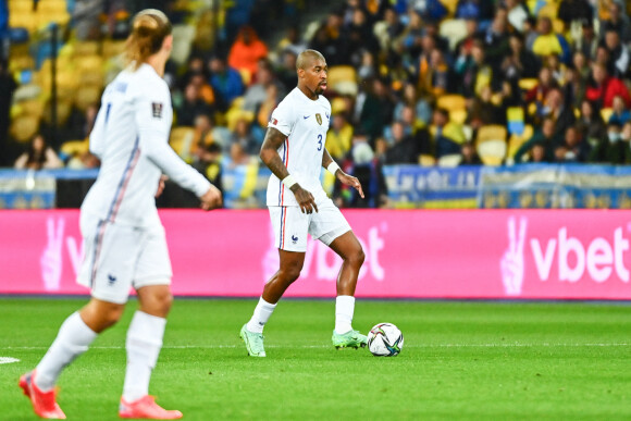 Presnel Kimpembé lors du match Ukraine - France au Stade Olympique de Kiev. Le 4 septembre 2021.