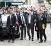 Alain Delon - Obsèques de Jean-Paul Belmondo en en l'église Saint-Germain-des-Prés, à Paris le 10 septembre 2021. © Cyril Moreau / Bestimage 