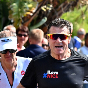 Exclusif - Christian Estrosi, le maire de Nice, durant l'IronMan 70.3 2021 à Nice le 12 septembre 2021. © Bruno Bebert / Bestimage