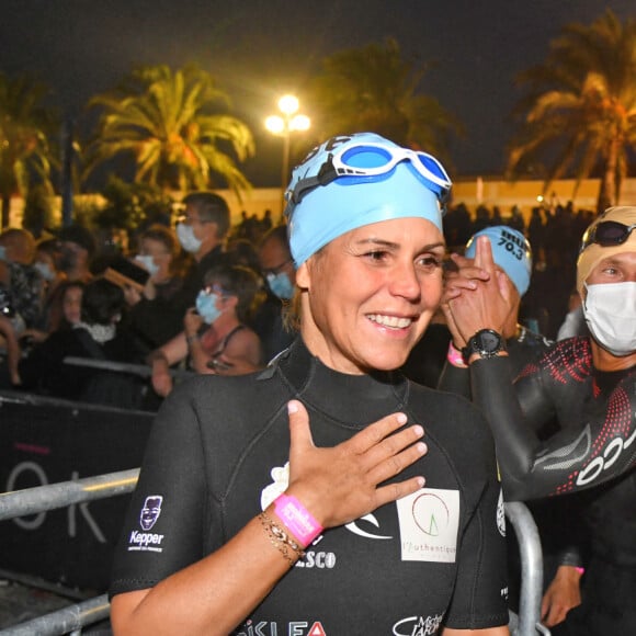 Exclusif - Laura Tenoudji Estrosi durant l'IronMan 70.3 2021 à Nice le 12 septembre 2021. © Bruno Bebert / Bestimage