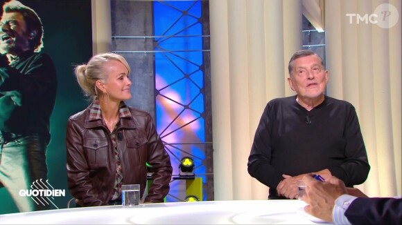 Laeticia Hallyday et Jean-Claude Camus chez Yann Barthès. Le 13 septembre 2021.