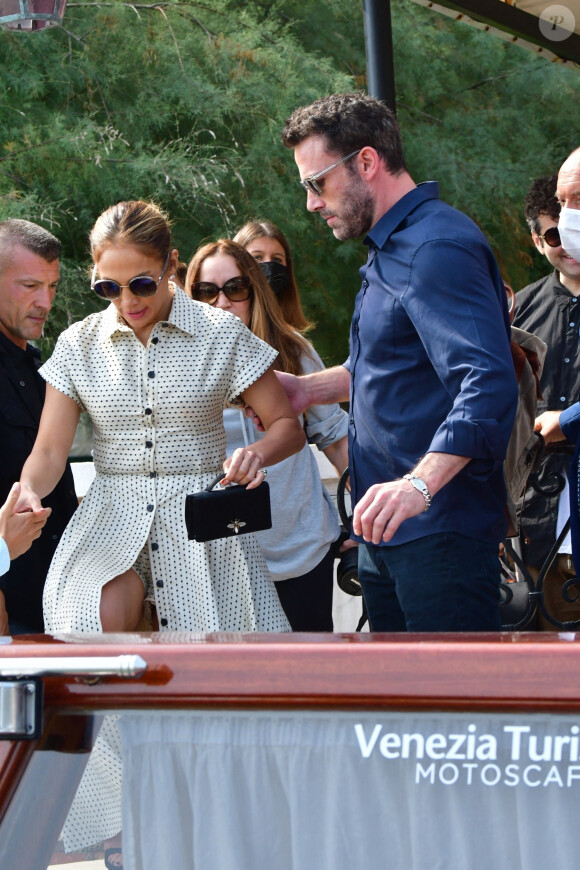 Jennifer Lopez et Ben Affleck en marge du 78ème festival international du film de Venise, la Mostra le 11 septembre 2021.