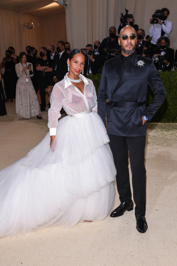 Alicia Keys et son mari Swizz Beatz assistent au Met Gala 2021, vernissage de l'exposition "Celebrating In America: A Lexicon Of Fashion" au Metropolitan Museum of Art. New York, le 13 septembre 2021.