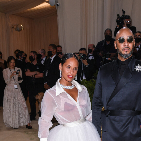 Alicia Keys et son mari Swizz Beatz assistent au Met Gala 2021, vernissage de l'exposition "Celebrating In America: A Lexicon Of Fashion" au Metropolitan Museum of Art. New York, le 13 septembre 2021.