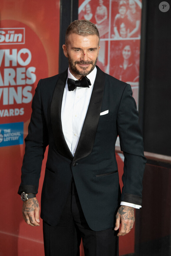 David Beckham à la soirée des "Sun Who Cares Wins Awards" au Roundhous à Londres, le 14 septembre 2021.