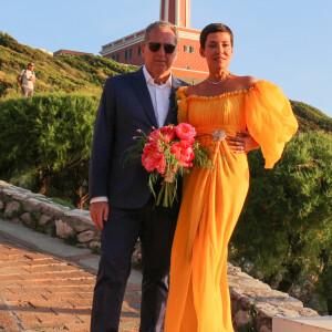 Mariage de Cristina Cordula et Frédéric Cassin au site historique du phare de Punta Carena à Capri, Italie, le 8 juin 2017.