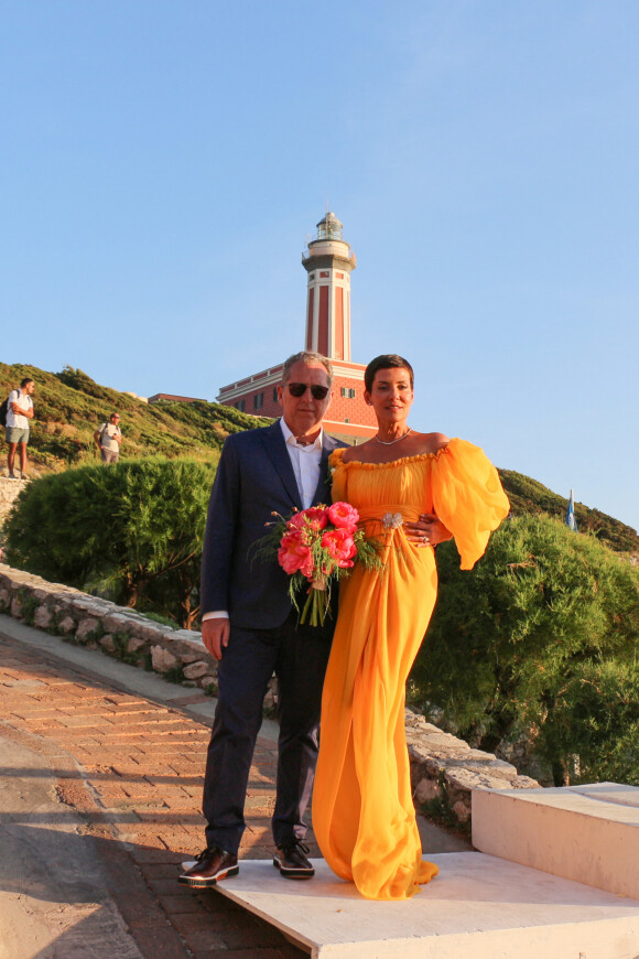 Mariage de Cristina Cordula et Frédéric Cassin au site historique du phare de Punta Carena à Capri, Italie, le 8 juin 2017.