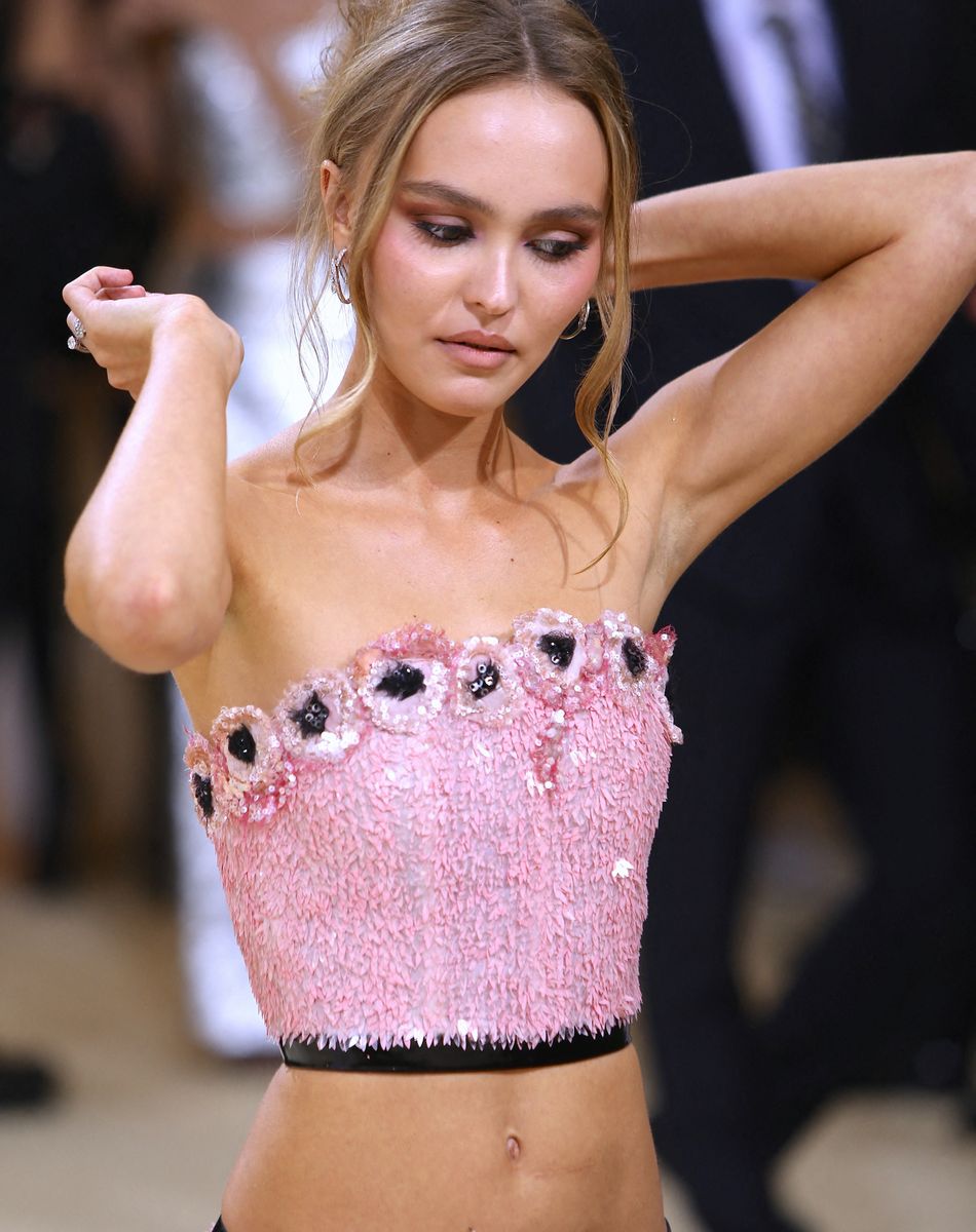 Lily-Rose Depp au Met Gala (Met Ball) 2021 à New York le 13 septembre 2021.