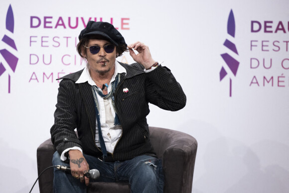 Johnny Depp en conférence de presse lors de la 47éme édition du Festival du Cinéma Américain de Deauville, France, le 5 septembre 2021. © Olivier Borde/Bestimage