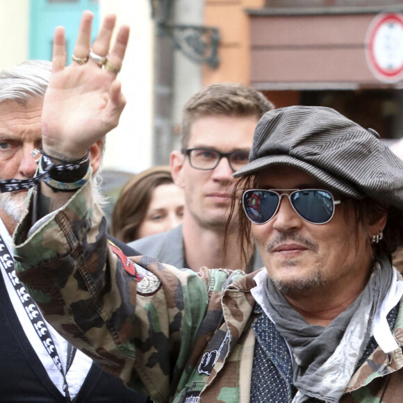 Johnny Depp à la première du film "Minamata" lors du 55ème Festival International du Film de Karlovy Vary en République tchèque le 28 aout 2021.