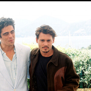 Johnny Depp et Benicio Del Toro au Festival de Cannes en 1998 pour "Las Vegas Parano".  