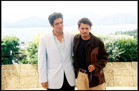 Johnny Depp et Benicio Del Toro au Festival de Cannes en 1998 pour "Las Vegas Parano".  