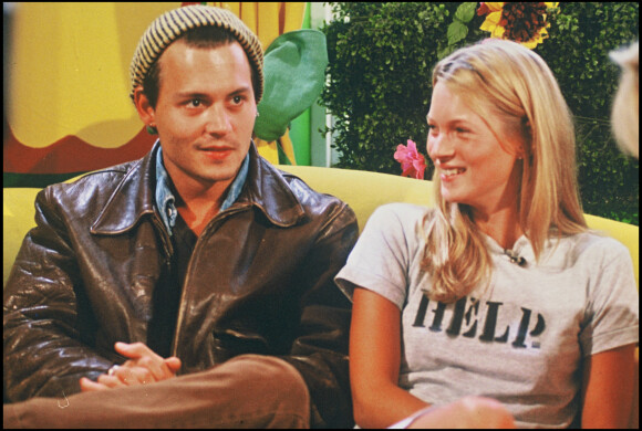 Johnny Depp et Kate Moss dans l'émission "Big Breakfast" en 1995. 