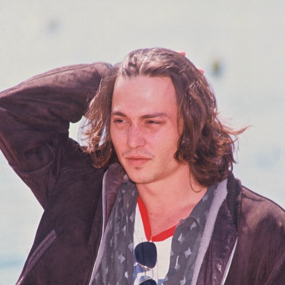 Johnny Depp au Festival de Cannes en 1992. 