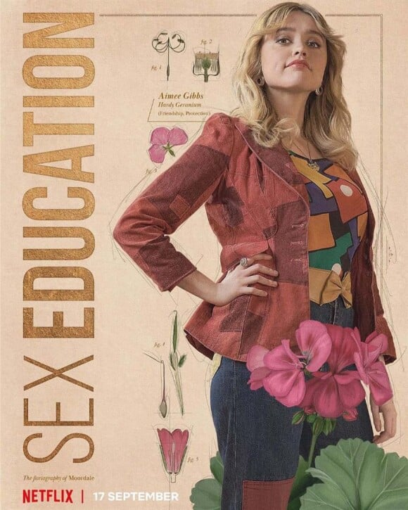 Aimee Lou Wood dans la saison 3 de la série "Sex Education", sur Netflix.