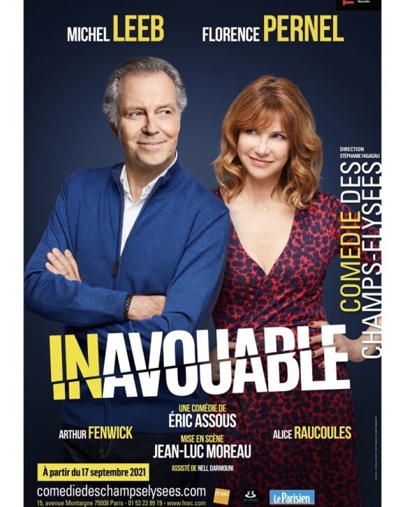 Michel Leeb et Florence Pernel dans la pièce de théâtre "Inavouable".