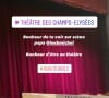 Elsa Leeb soutient son père, Michel Leeb, au Théâtre des Champs-Elysées. Le 17 septembre 2021.