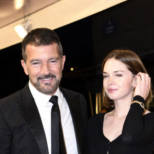 Antonio Banderas et sa fille Stella del Carmen Banderas - Arrivées à la soirée d'ouverture du 69e Festival International du Film de San Sebastian. Le 17 septembre 2021. © Future-Image / Zuma Press / Bestimage