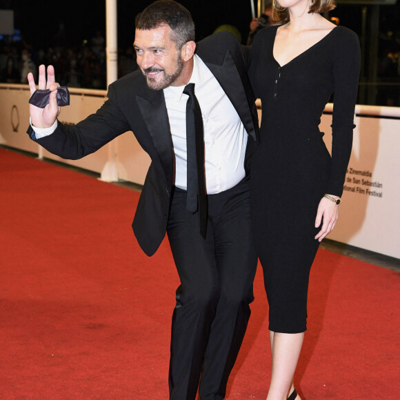 Antonio Banderas et sa fille Stella del Carmen Banderas - Arrivées à la soirée d'ouverture du 69e Festival International du Film de San Sebastian. Le 17 septembre 2021. © Future-Image / Zuma Press / Bestimage