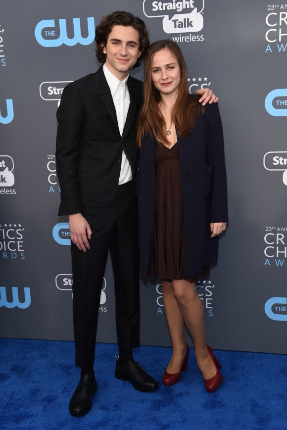 Timothee Chalamet et sa soeur Pauline lors des "23ème Critics Choice Awards" au Barker Hangar à Los Angeles, le 11 janvier 2018. © Chris Delmas/Bestimage