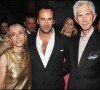 Franca Sozzani, Tom Ford et Buckley Richard, pour le 40e anniversaire de l'Uomo Vogue à Milan en 2008