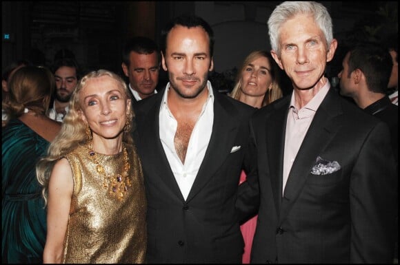 Franca Sozzani, Tom Ford et Buckley Richard, pour le 40e anniversaire de l'Uomo Vogue à Milan en 2008